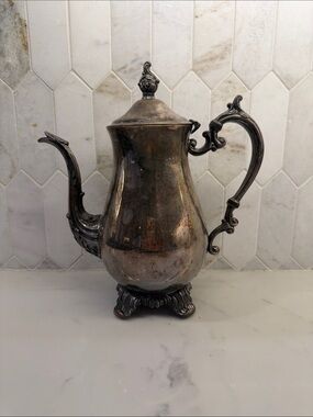 Fb rogers silver co tea pot antique
